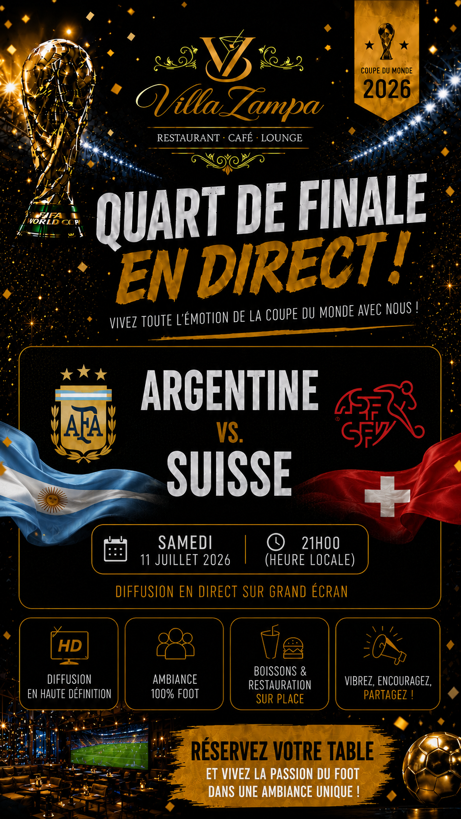 Affiche Argentine vs Suisse