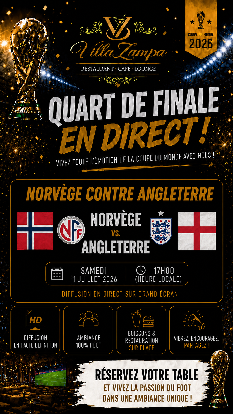 Affiche Norvège vs Angleterre