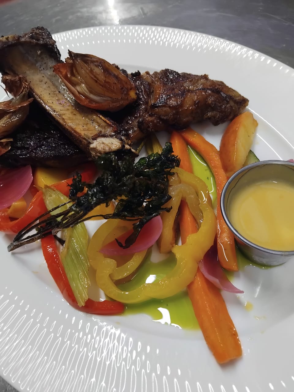 Légumes croquants grillés à la plancha par le chef — Villa Zampa Guadeloupe